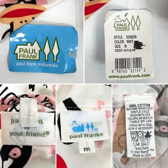 Paul Frank Y2K Limited Edition Elvis Julius Pajama Set Sz M NWT - Picture 8 of 12